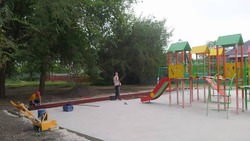 В Георгиевском округе почти завершили обустройство детской площадки